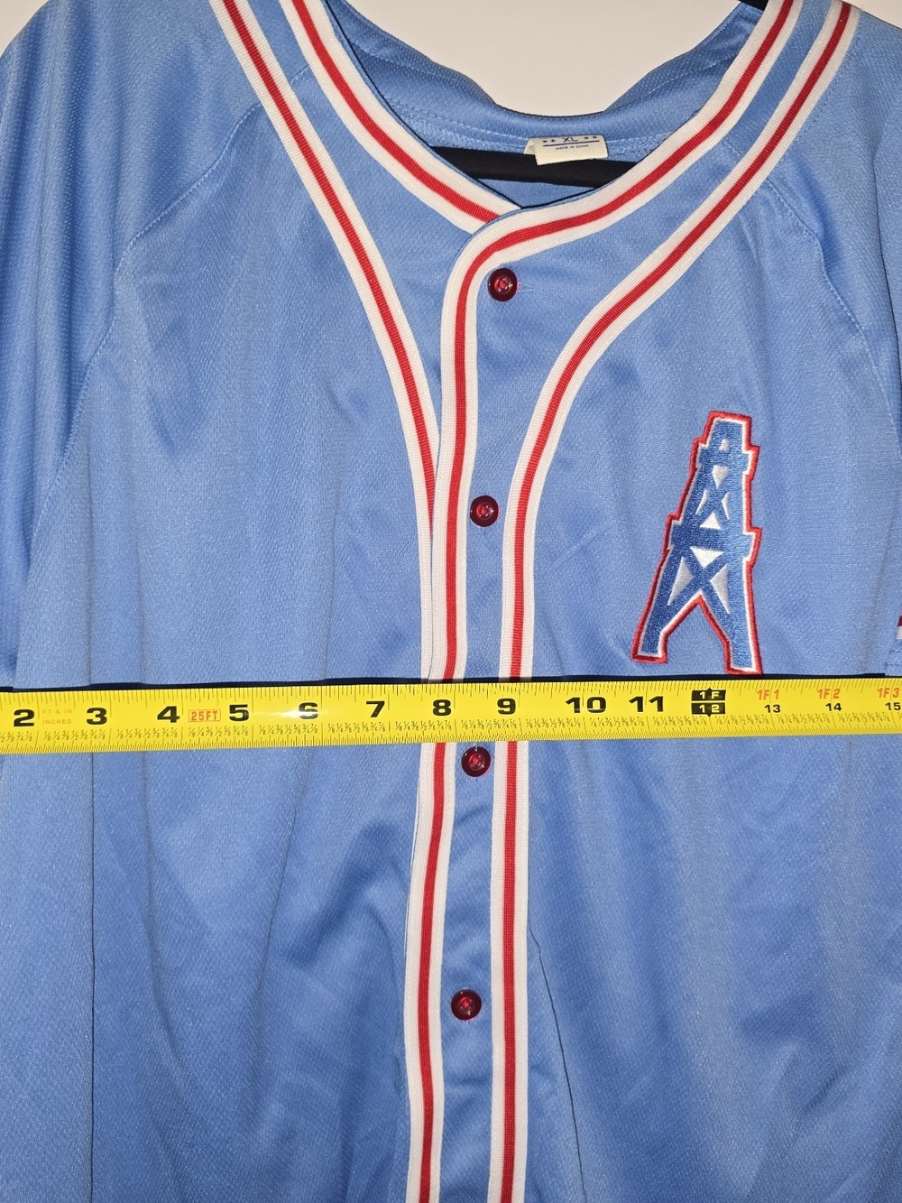 NFL Mens Baseball-Style Ten 60 Tennessee Oilers Vintage Marks Jersey XL - Picture 6 of 6